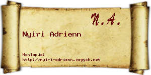 Nyiri Adrienn névjegykártya